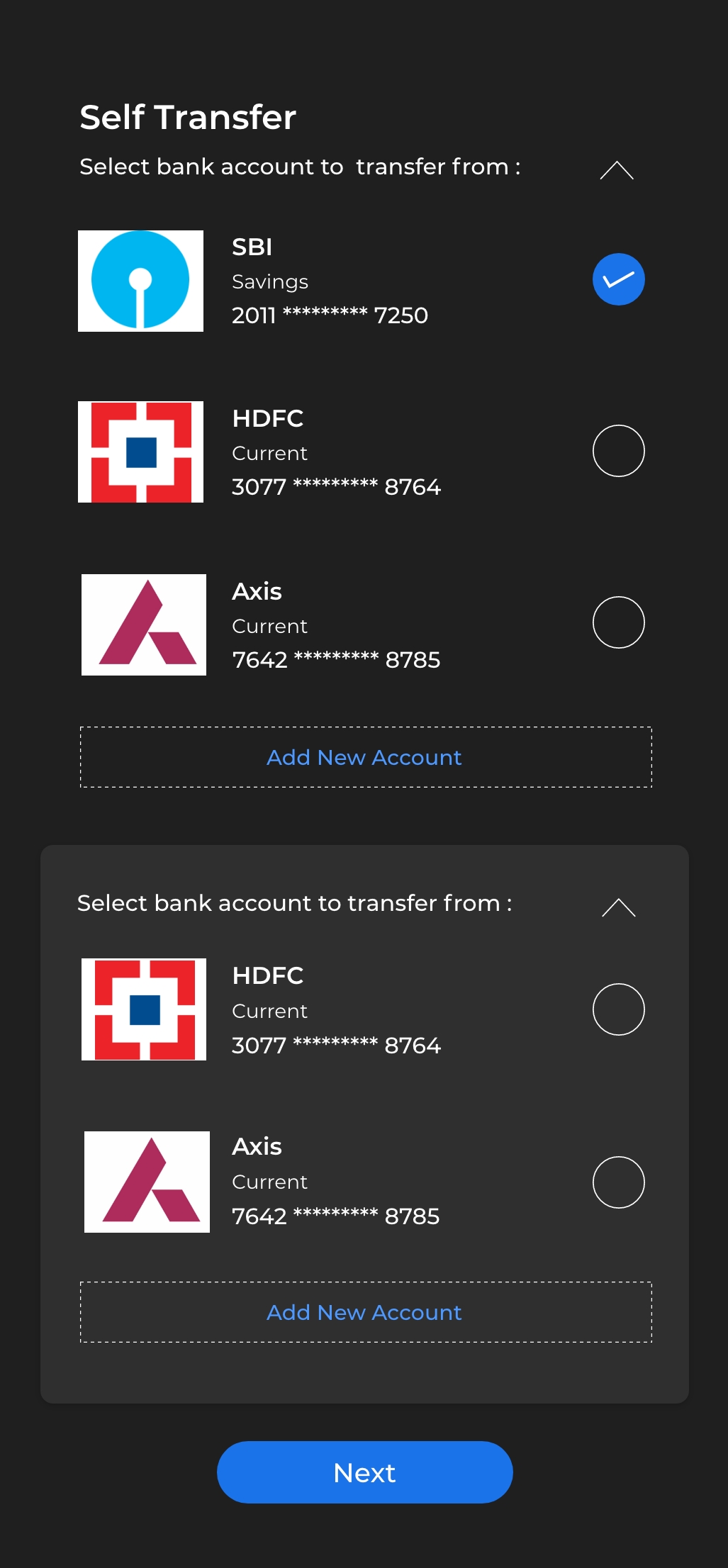 Self Bank Transfer